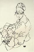 Egon Schiele Seated Woman painting